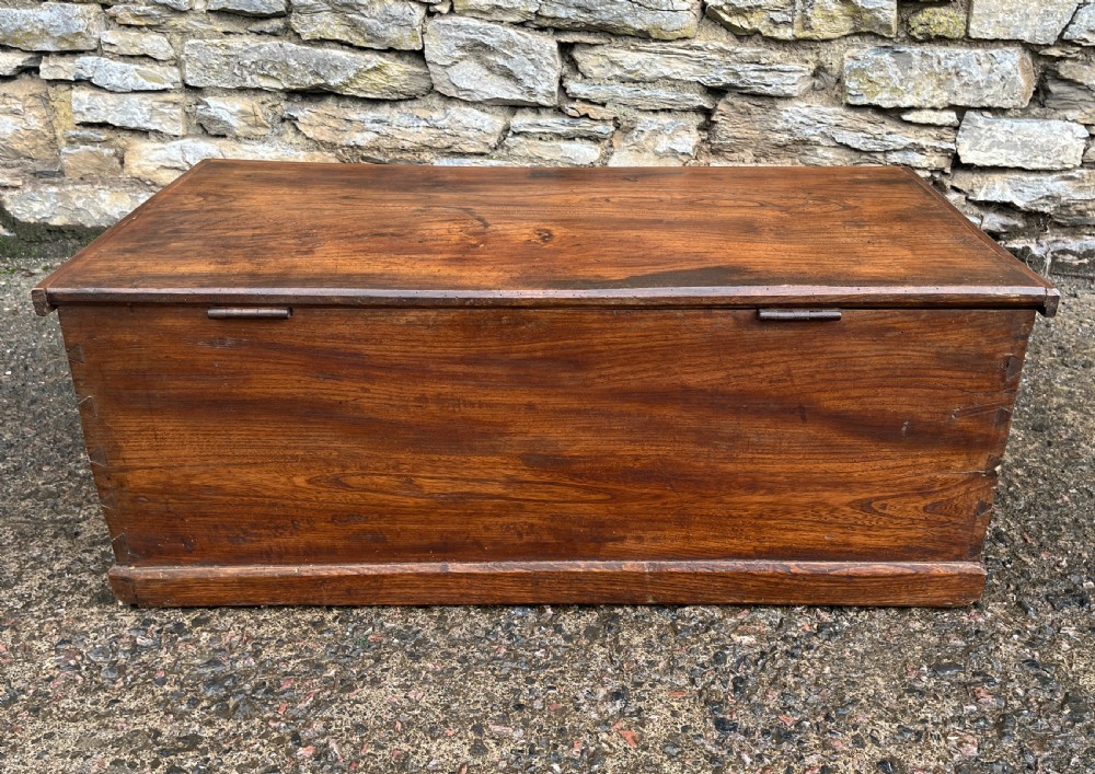 Antique Elm Blanket Box View XIV