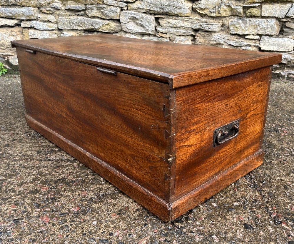 Antique Elm Blanket Box View XV