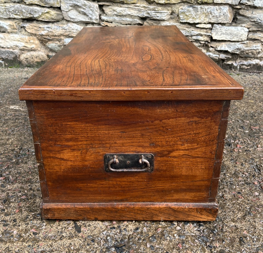 Antique Elm Blanket Box View XVII
