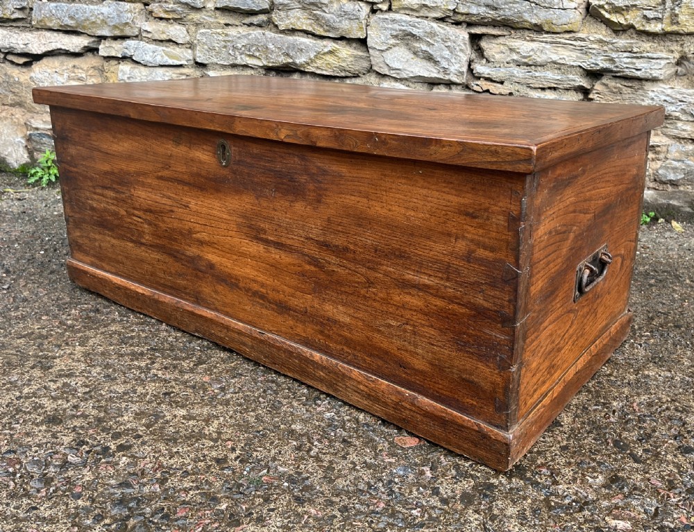 Antique Elm Blanket Box View XX