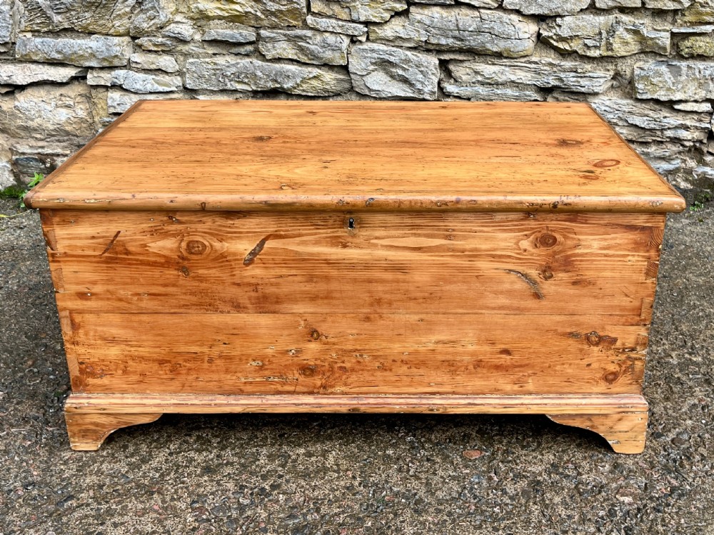 Antique Stripped Pine Blanket Box