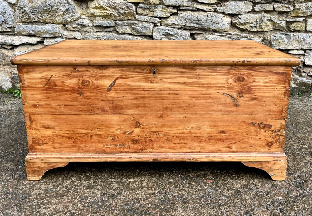 Antique Stripped Pine Blanket Box View II