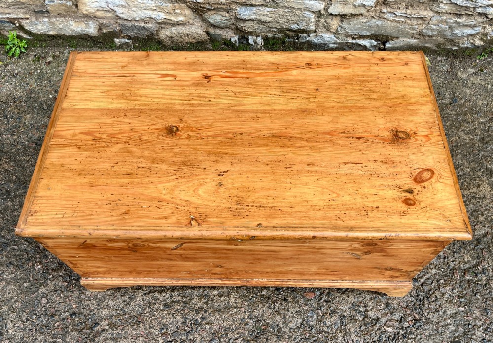 Antique Stripped Pine Blanket Box View III