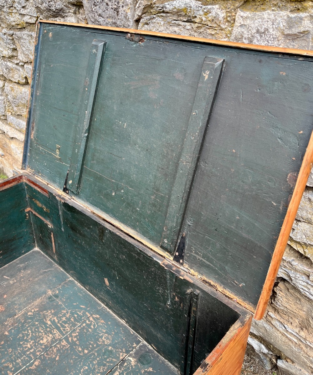 Antique Stripped Pine Blanket Box View IV