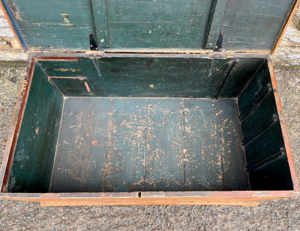 Antique Stripped Pine Blanket Box View V