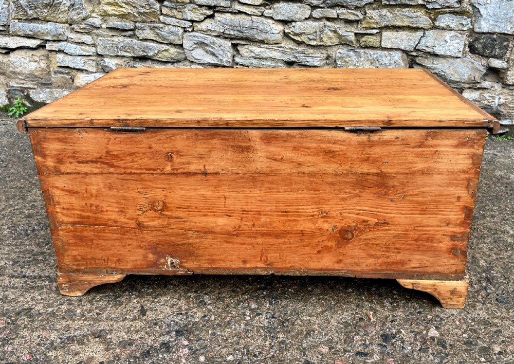 Antique Stripped Pine Blanket Box View IX
