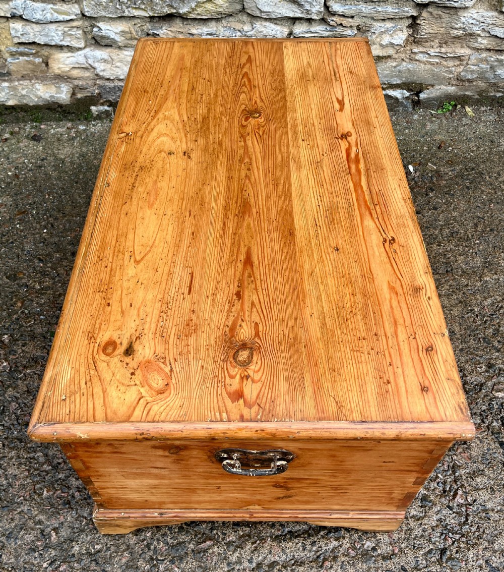 Antique Stripped Pine Blanket Box View XI