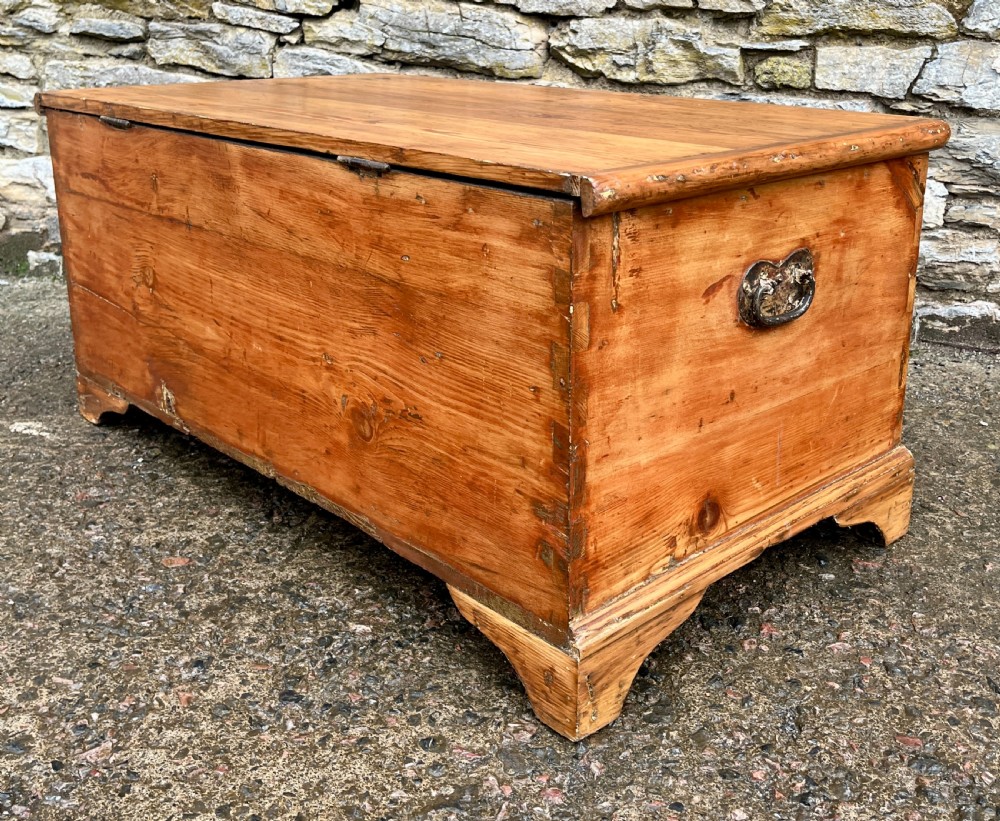 Antique Stripped Pine Blanket Box View XII