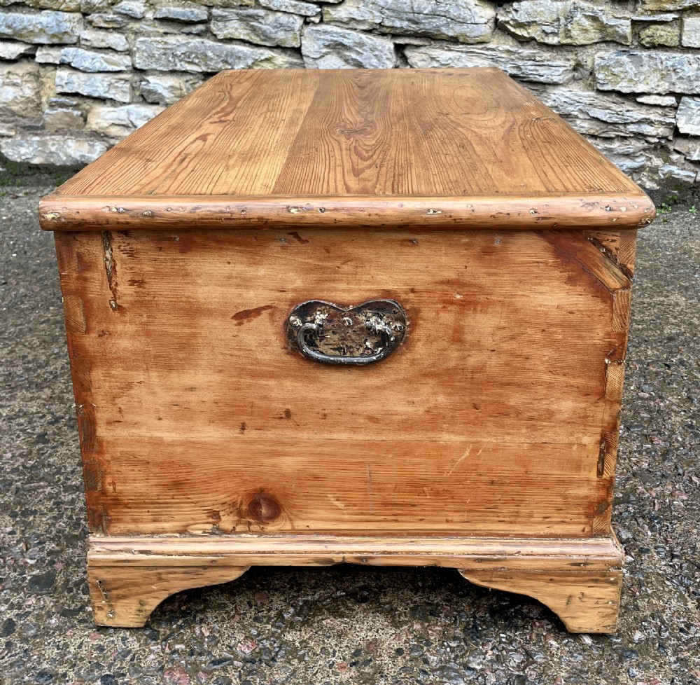 Antique Stripped Pine Blanket Box View XV