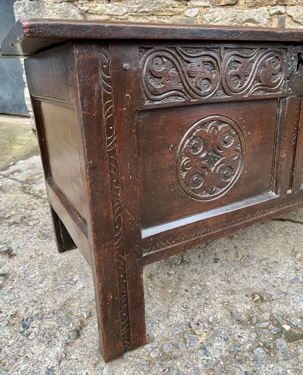 17th Century Oak Coffer View XXI