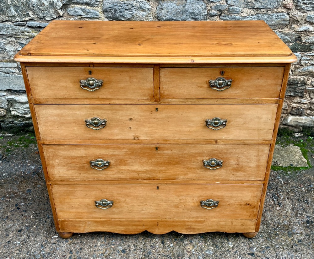 Large Antique Pine Chest of Drawers View II