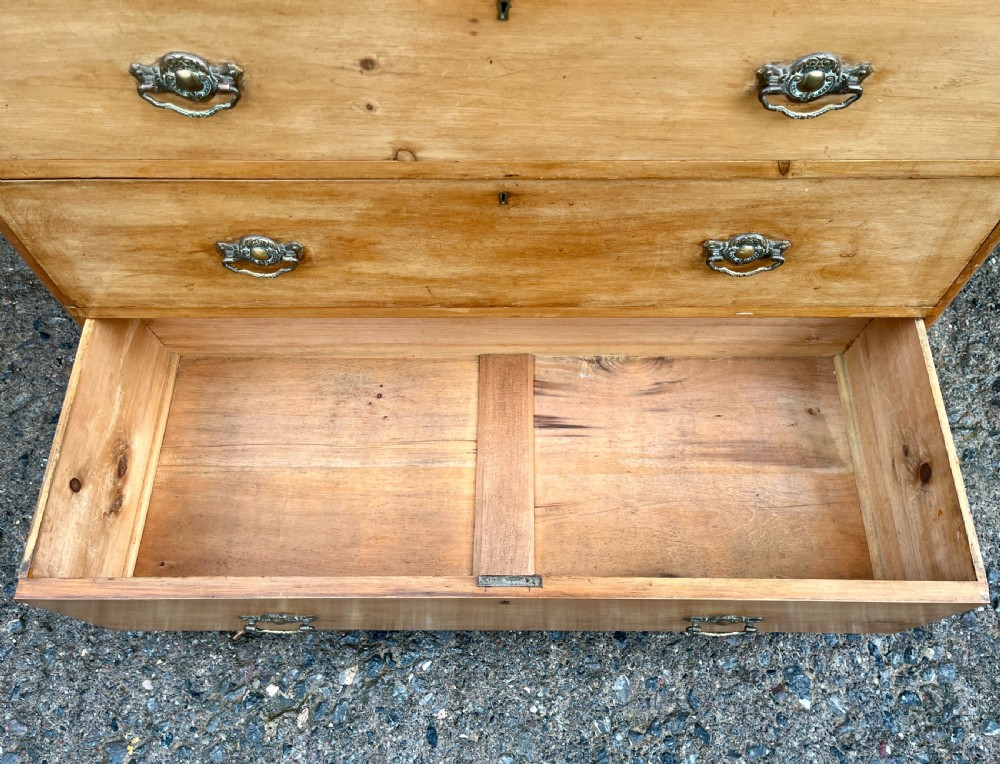 Large Antique Pine Chest of Drawers View X