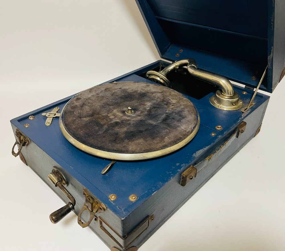 Original Portable Wind Up Gramophone View III