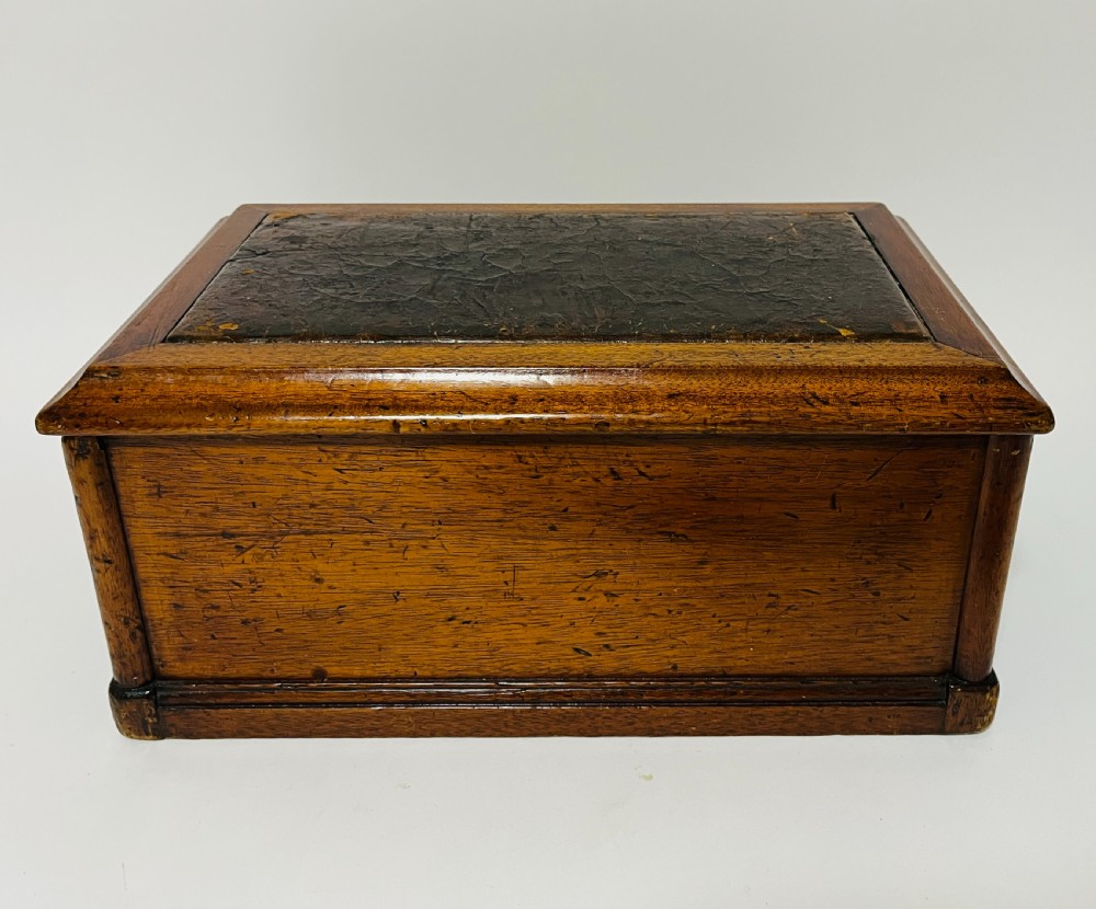 Antique Mahogany Shoe Shine Box