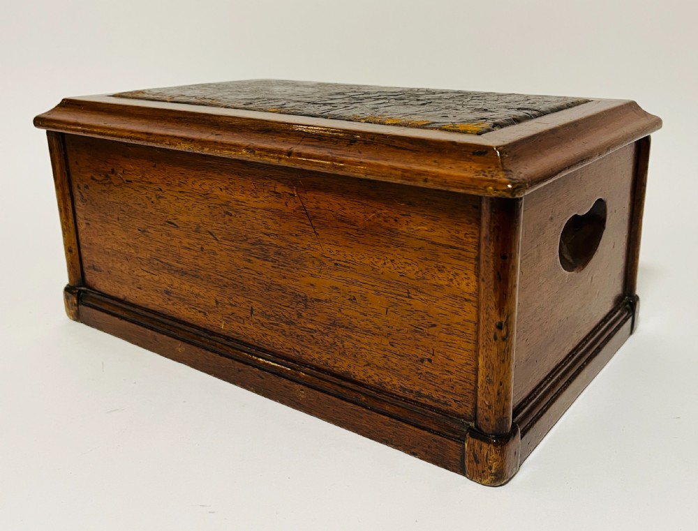 Antique Mahogany Shoe Shine Box View VI