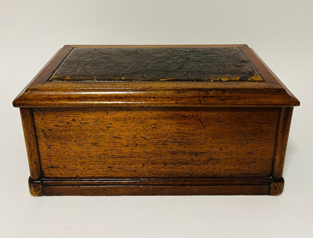 Antique Mahogany Shoe Shine Box View IX