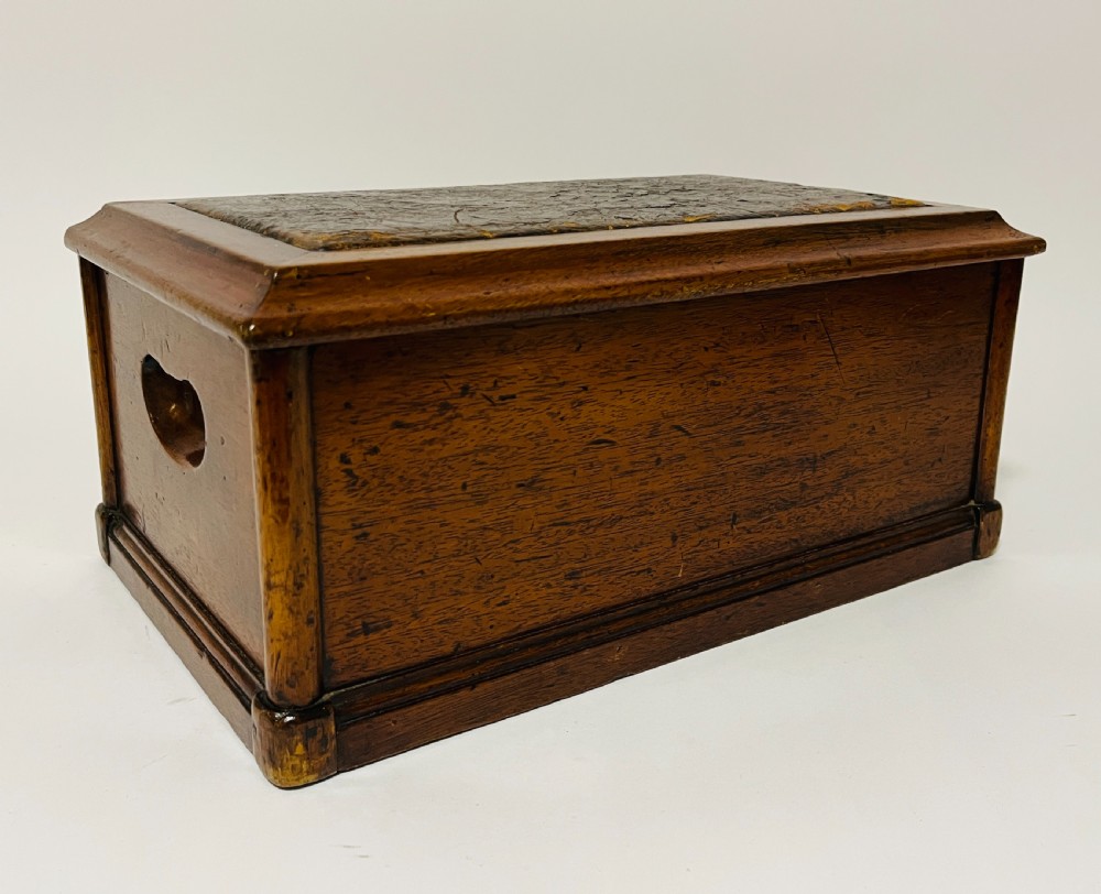 Antique Mahogany Shoe Shine Box View X