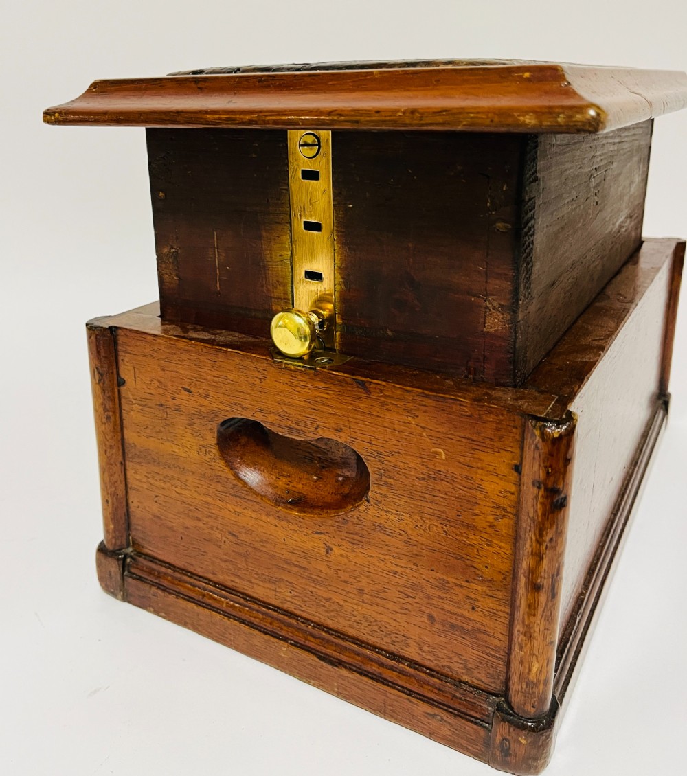 Antique Mahogany Shoe Shine Box View XI