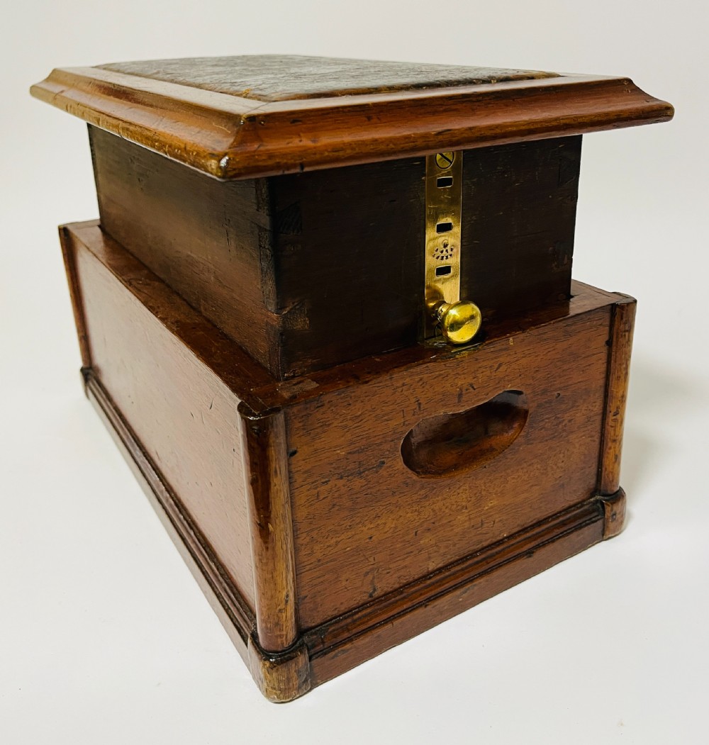 Antique Mahogany Shoe Shine Box View XII