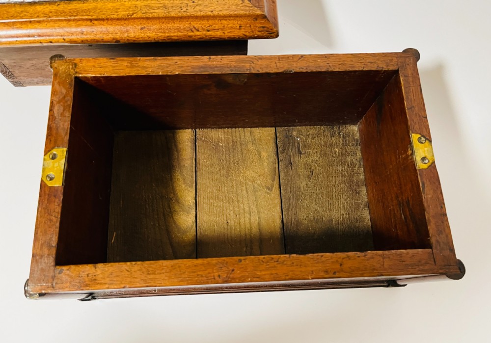 Antique Mahogany Shoe Shine Box View XIV