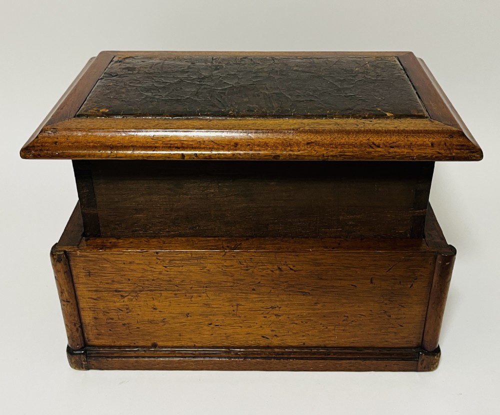 Antique Mahogany Shoe Shine Box View XV