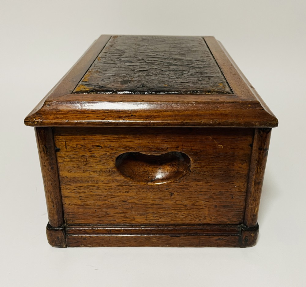 Antique Mahogany Shoe Shine Box View XVI