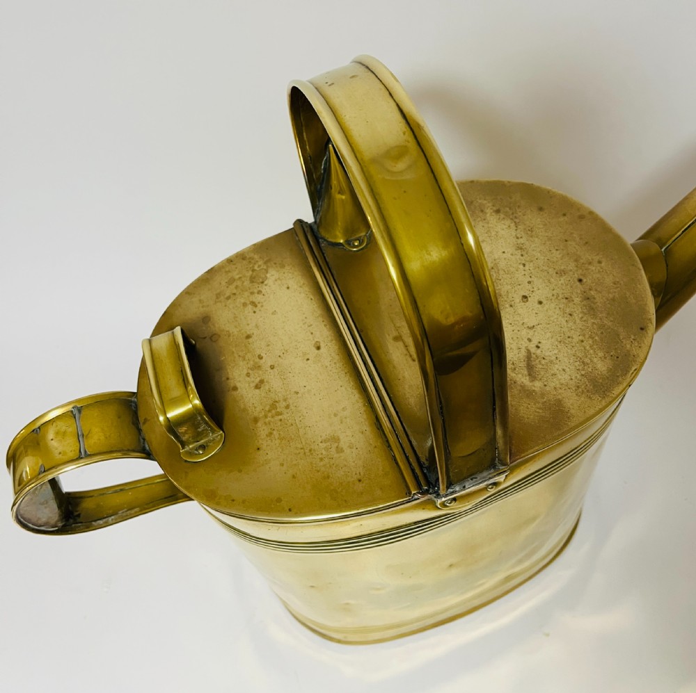 Large Antique Brass Watering Can View X