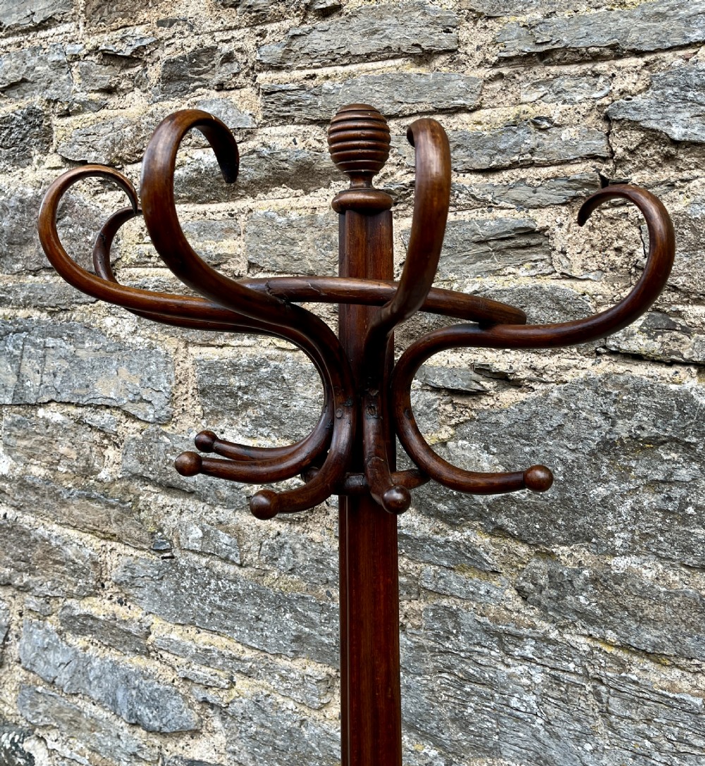 Antique Bentwood Demi-Lune Hat and Coat Stand View VII