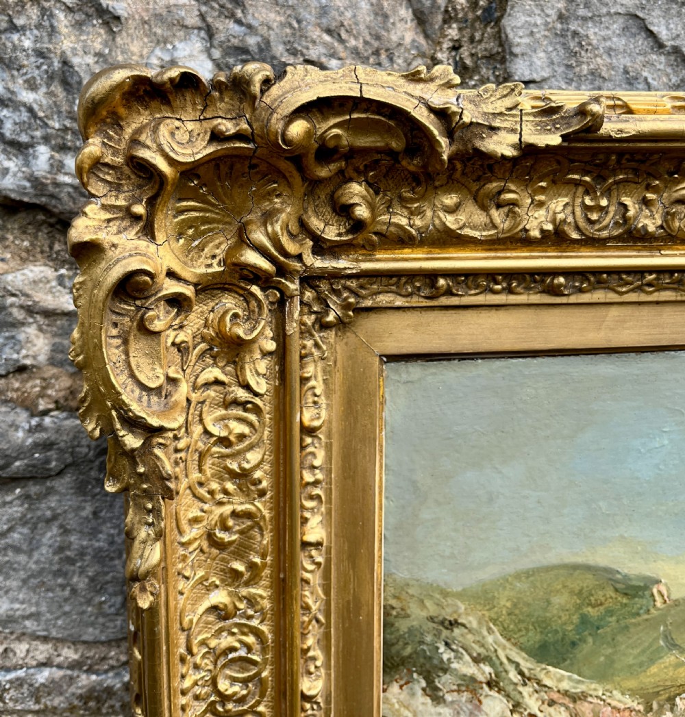 W.J.Muller (1812-1845) “Lulworth Cove from Hambury Tout” Oil on Board View VI