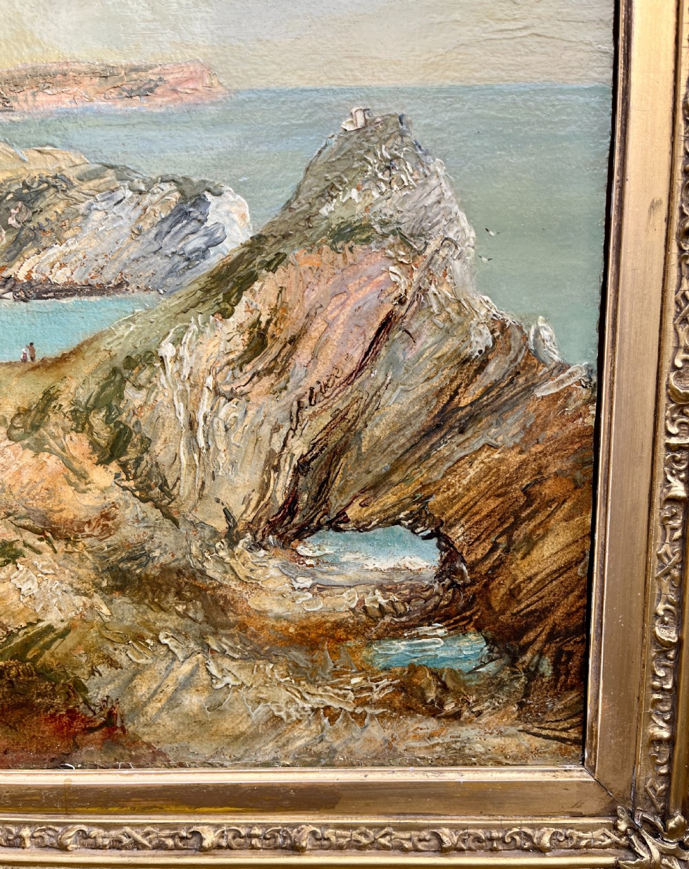 W.J.Muller (1812-1845) “Lulworth Cove from Hambury Tout” Oil on Board View XIII