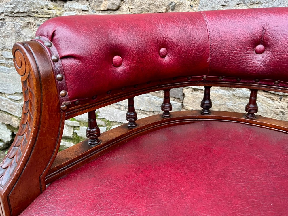 Victorian Upholstered Library Chair View X