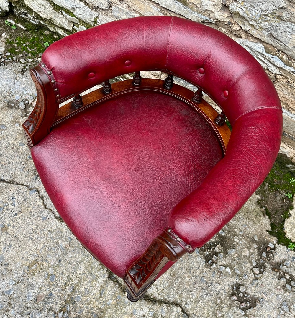 Victorian Upholstered Library Chair View XI