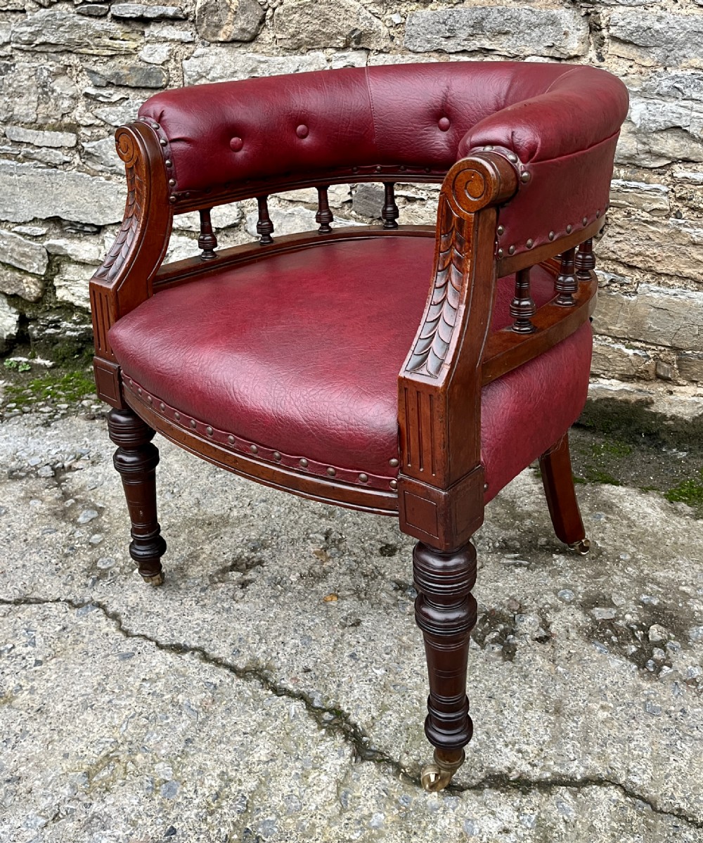 Victorian Upholstered Library Chair View XV