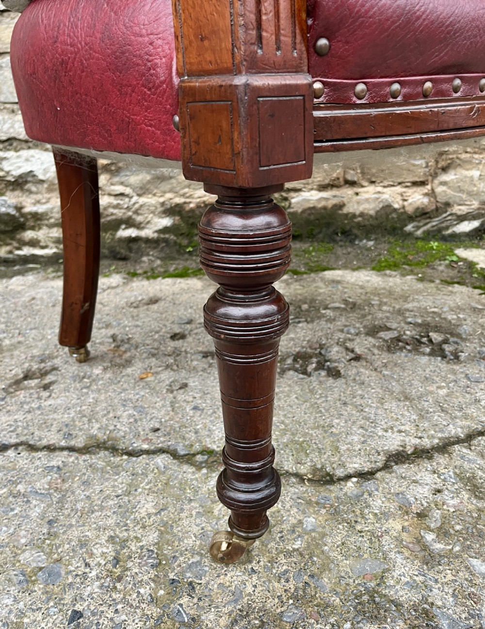 Victorian Upholstered Library Chair View XVII