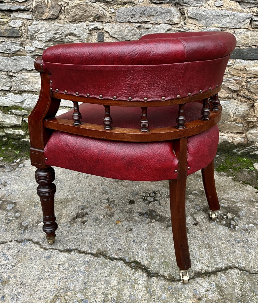 Victorian Upholstered Library Chair View XX