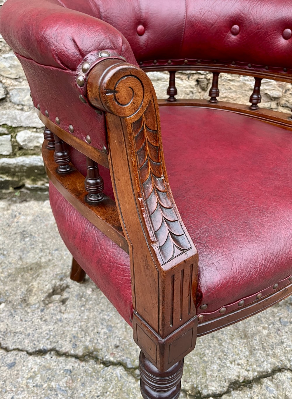Victorian Upholstered Library Chair View XXI