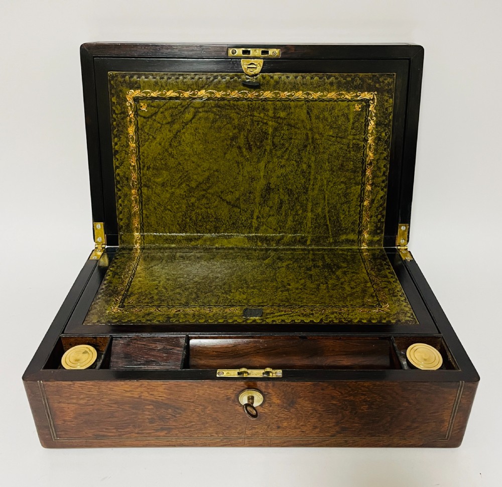 Victorian Rosewood Writing Slope with Secret Drawer
 View II