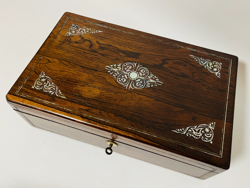 Victorian Rosewood Writing Slope with Secret Drawer
 View IV