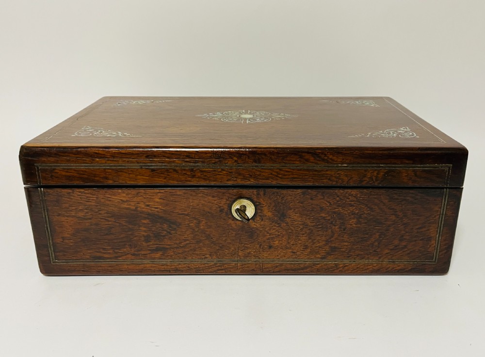 Victorian Rosewood Writing Slope with Secret Drawer
 View V
