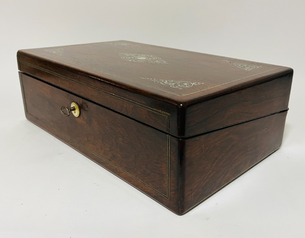 Victorian Rosewood Writing Slope with Secret Drawer
 View VIII