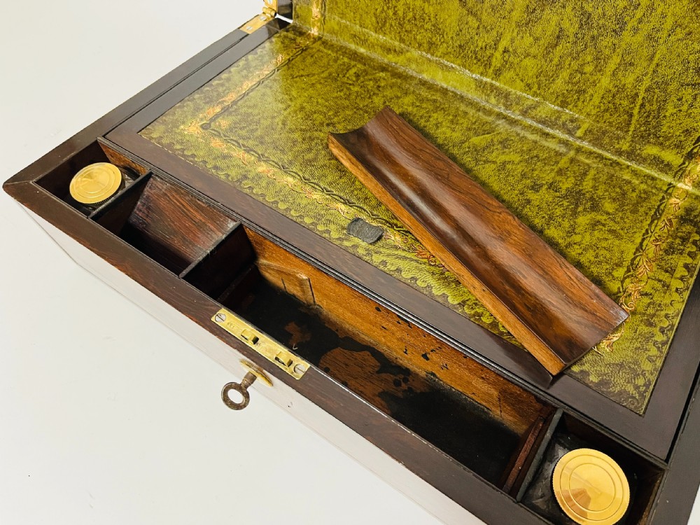 Victorian Rosewood Writing Slope with Secret Drawer
 View XII