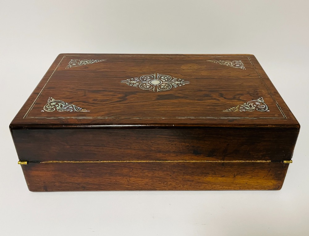 Victorian Rosewood Writing Slope with Secret Drawer
 View XV