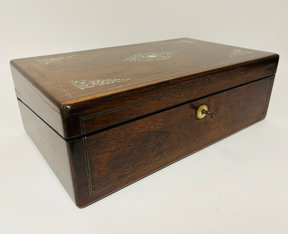 Victorian Rosewood Writing Slope with Secret Drawer
 View XVII
