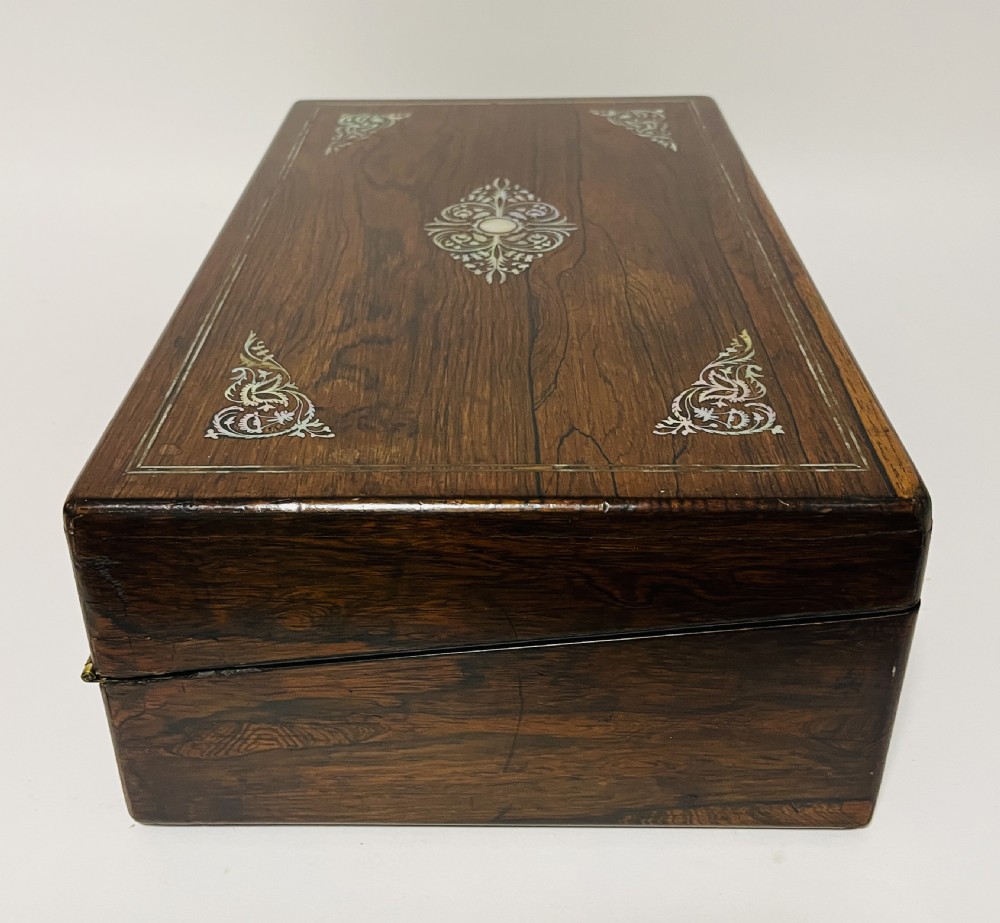 Victorian Rosewood Writing Slope with Secret Drawer
 View XIX