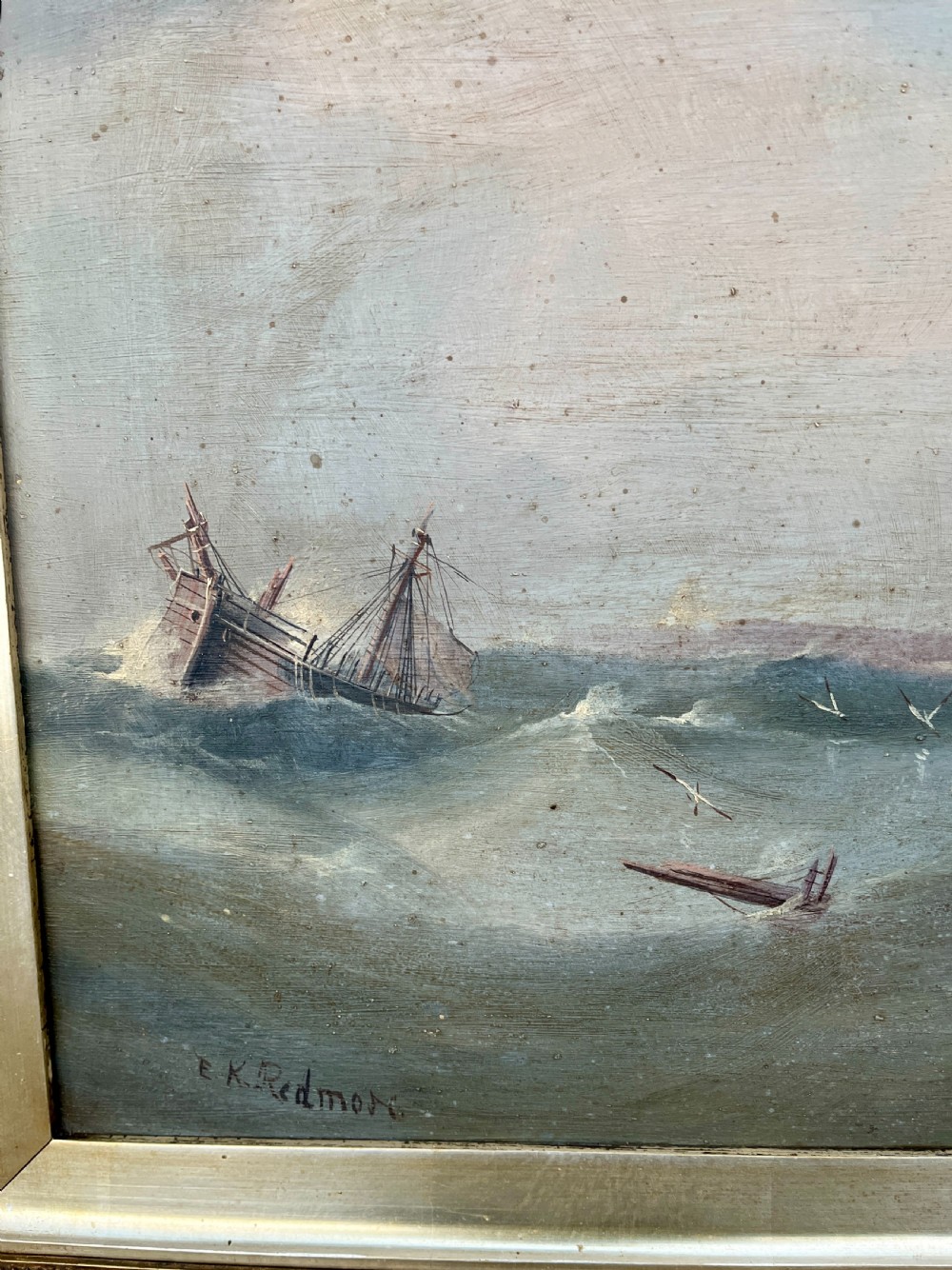 Pair of Marine Oil on Board Paintings View VIII