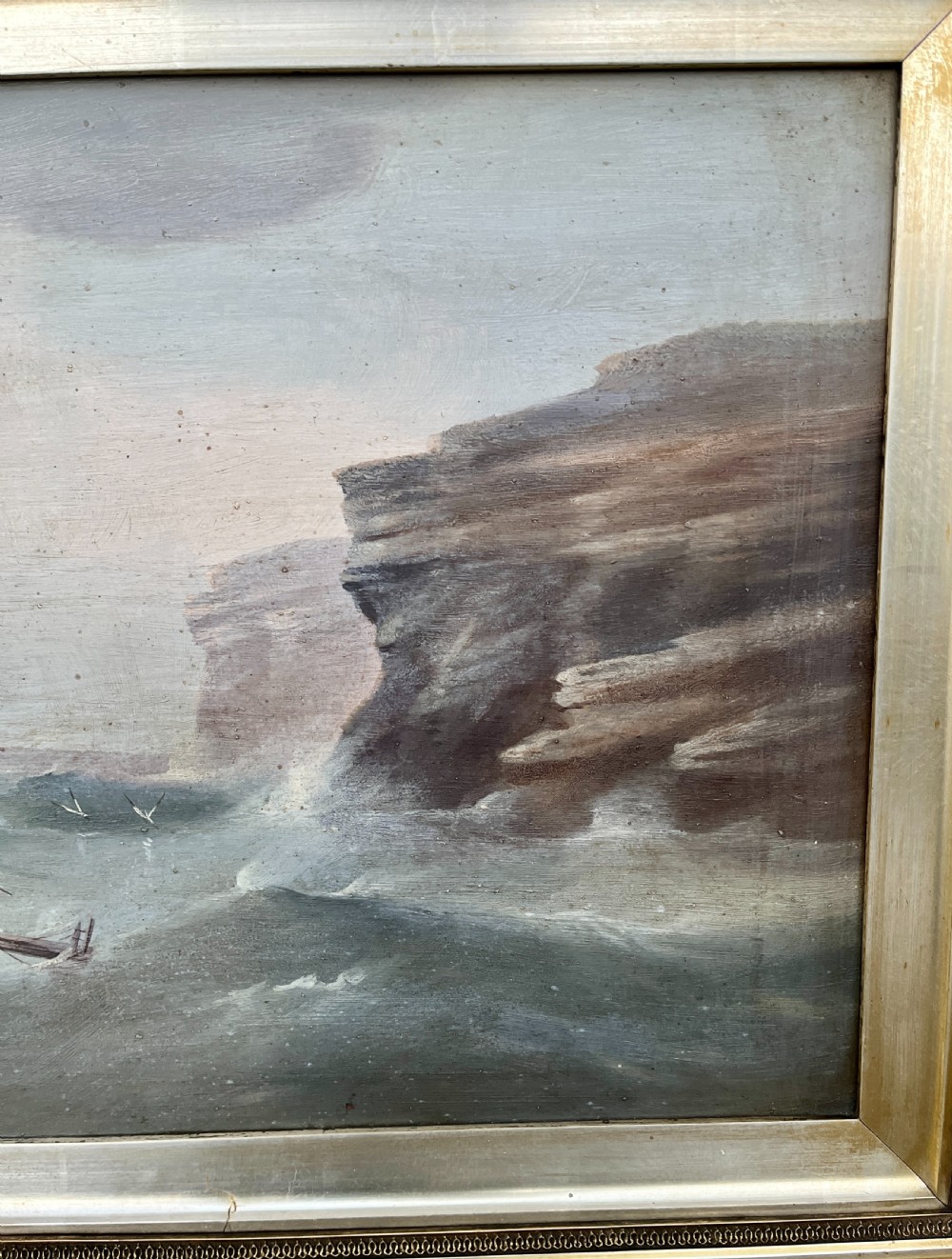 Pair of Marine Oil on Board Paintings View XI