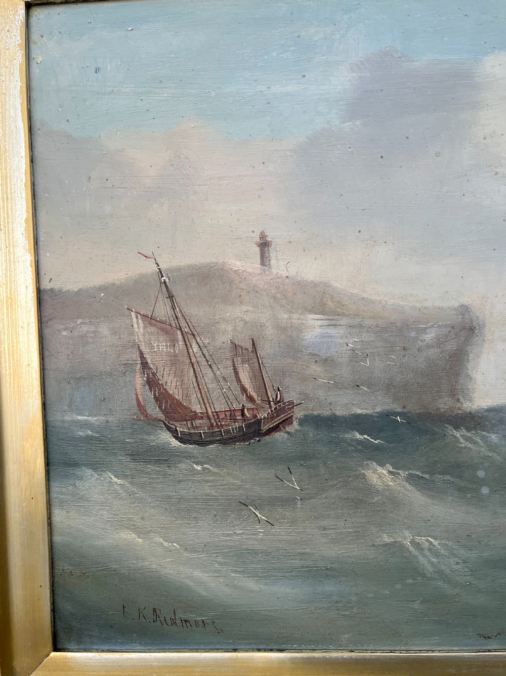 Pair of Marine Oil on Board Paintings View XII