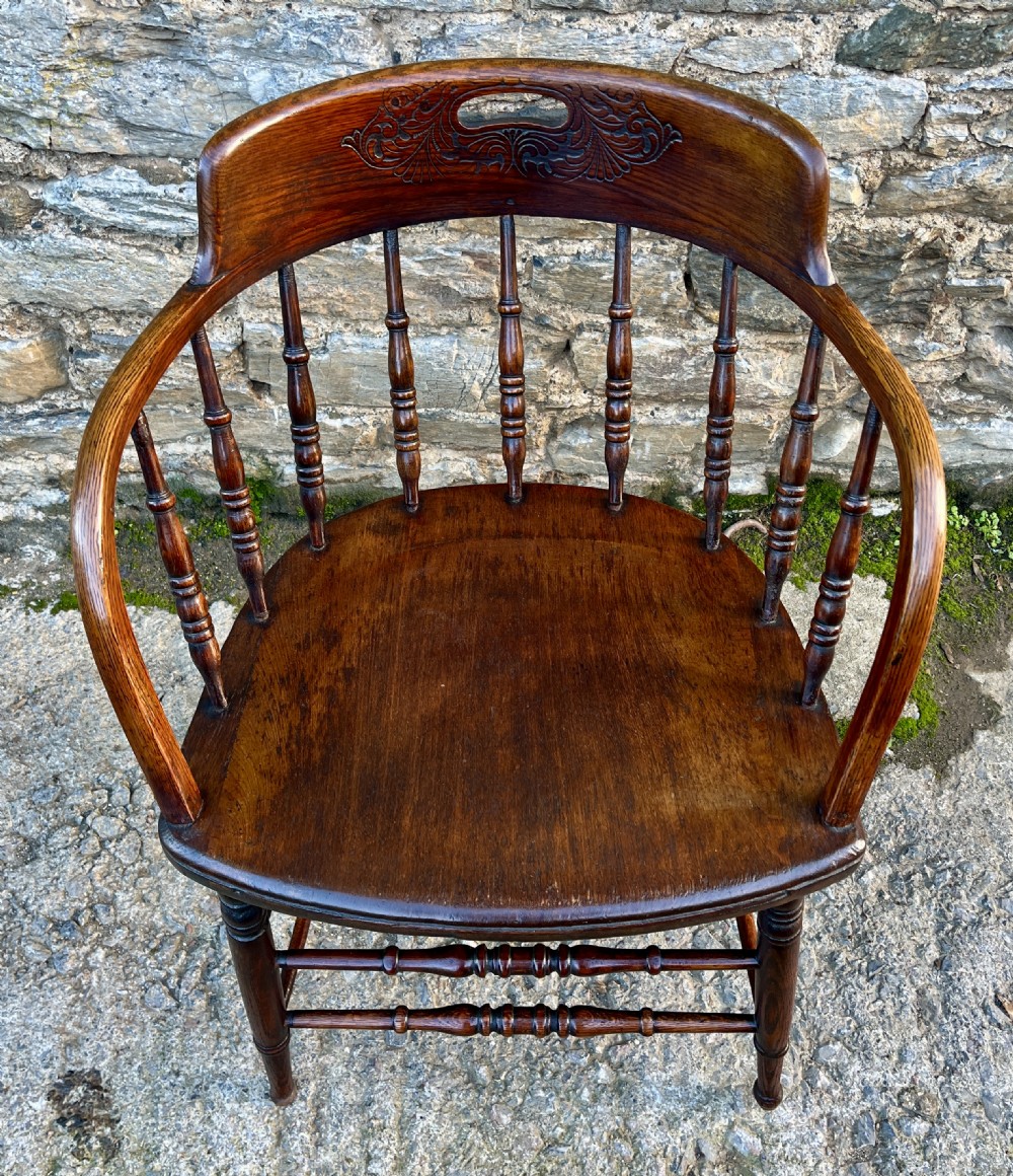 Antique Oak Captains Chair View III