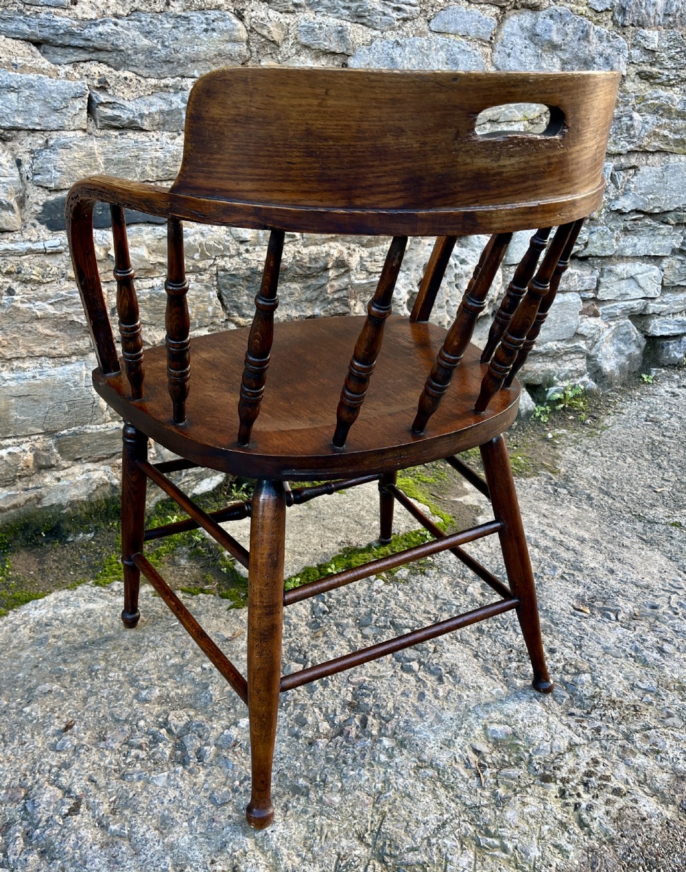 Antique Oak Captains Chair View VII