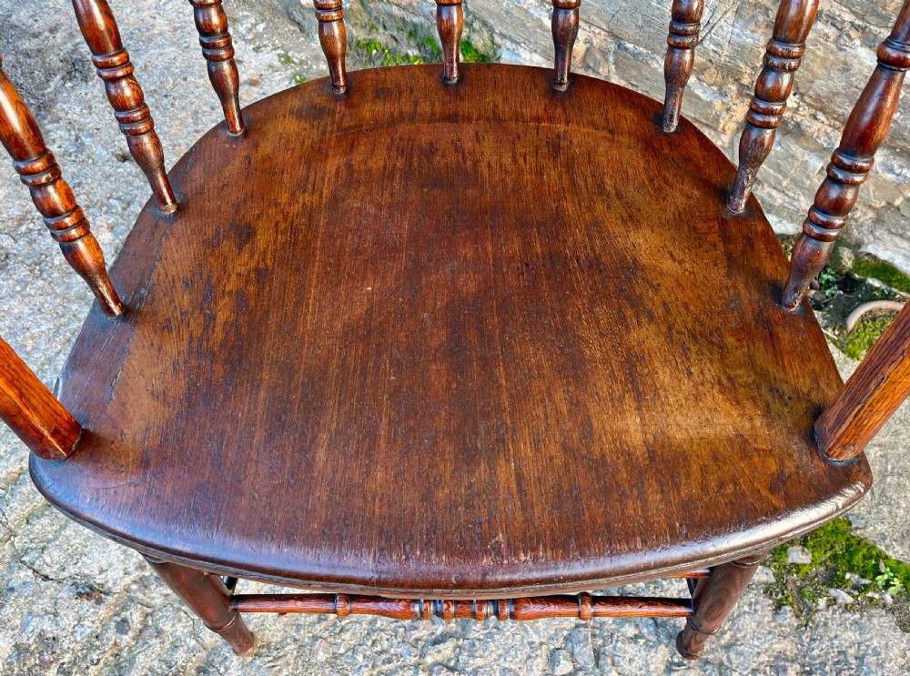 Antique Oak Captains Chair View XV